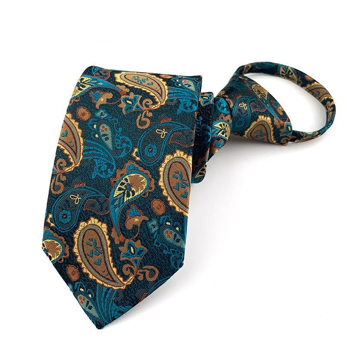 Golden Green Peacock Tie